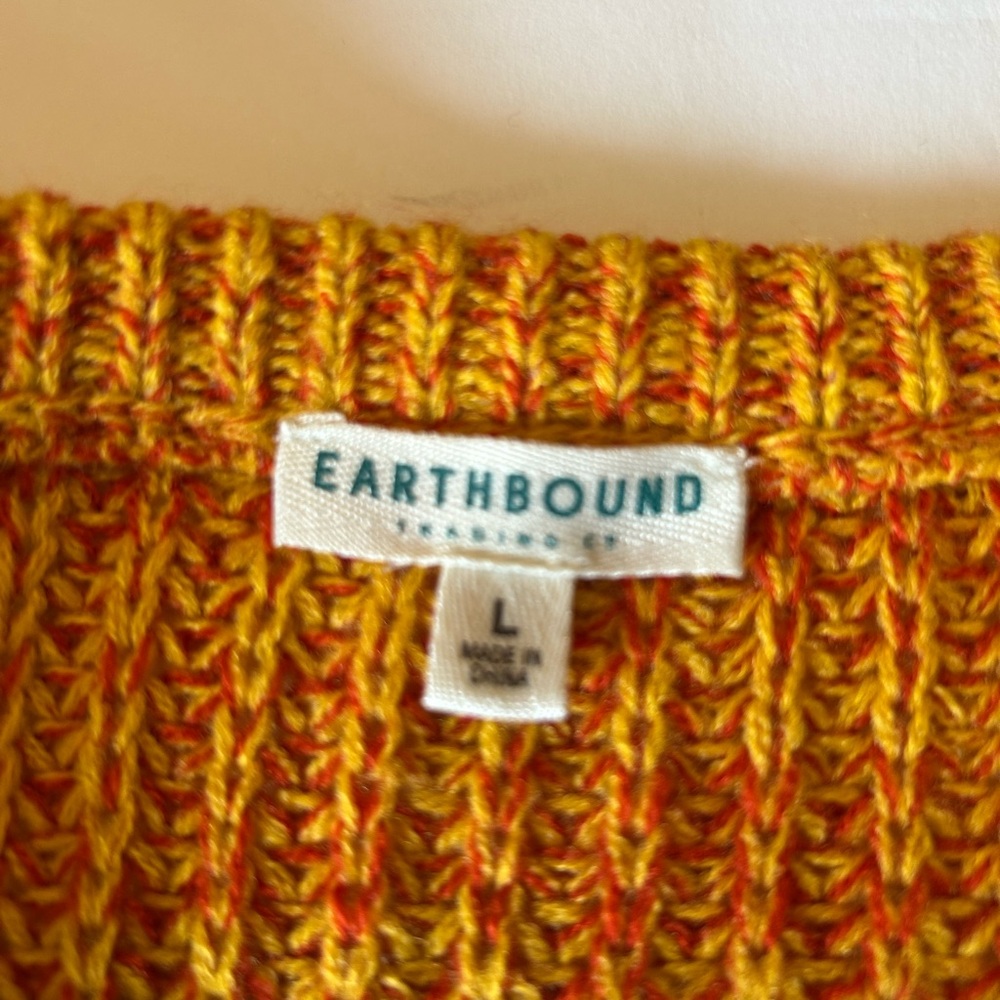 EARTHBOUND Yellow, Orange and Purple Knit Sweater Dress - Picture 5 of 7